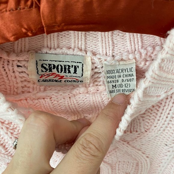 Vintage light pink sport carriage court sweater - Picture 4 of 4